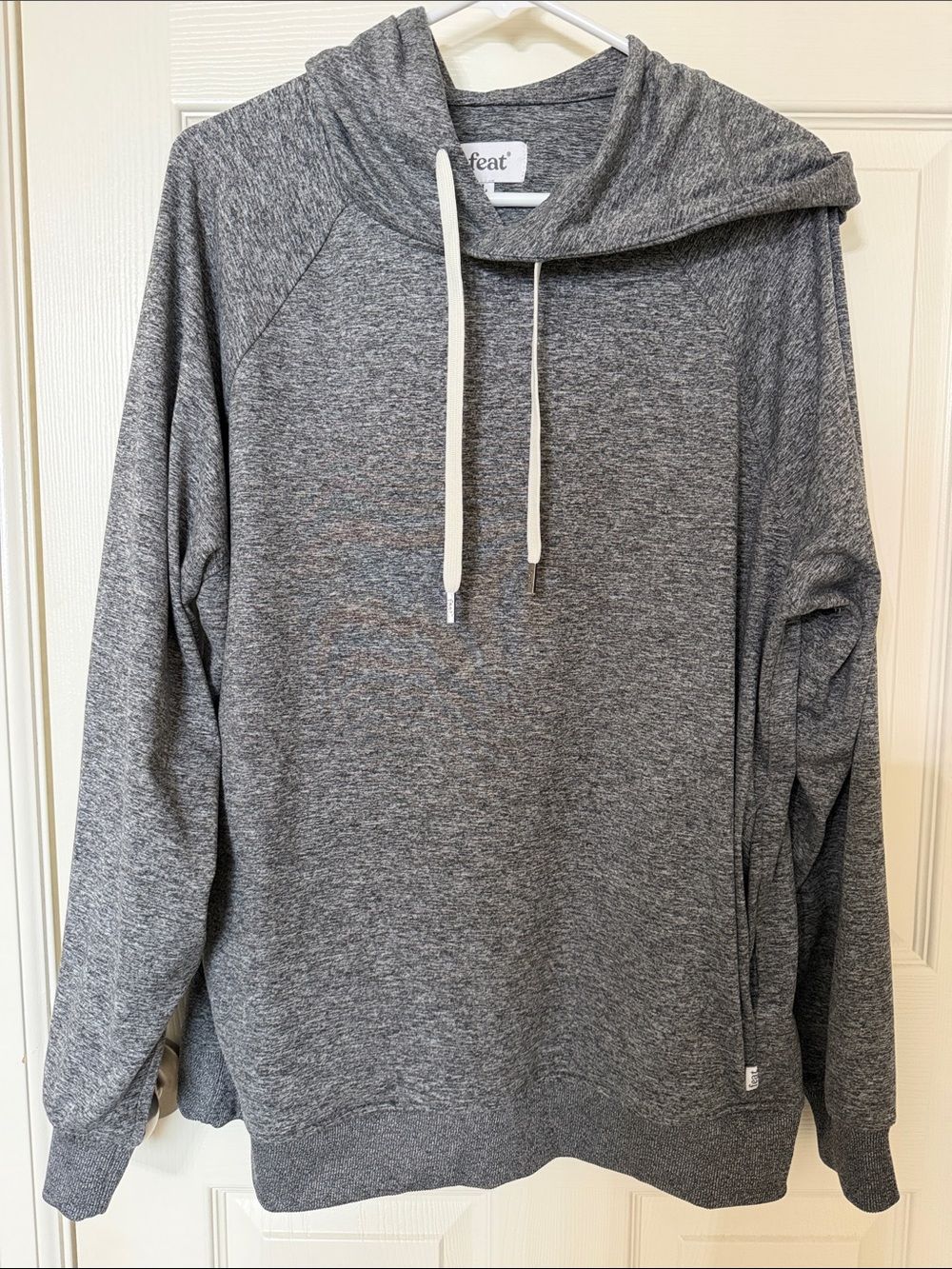 Feat Gray Hooded Pullover Sweatshirt